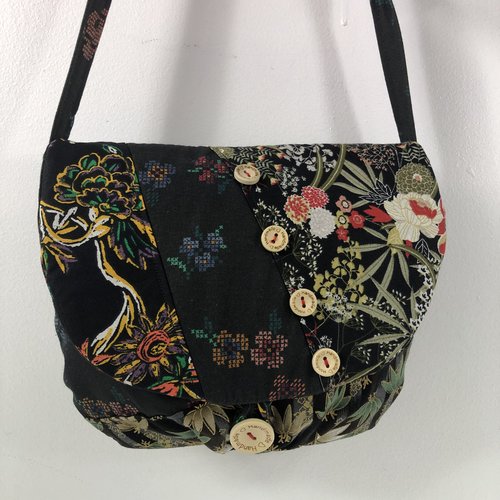 Sac minaudière tissus patchwork collection lina réf 7141