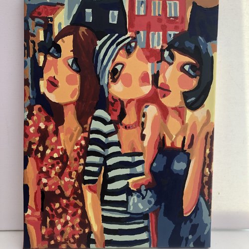 Tableau toile tendue peinture acrylique réf 9150