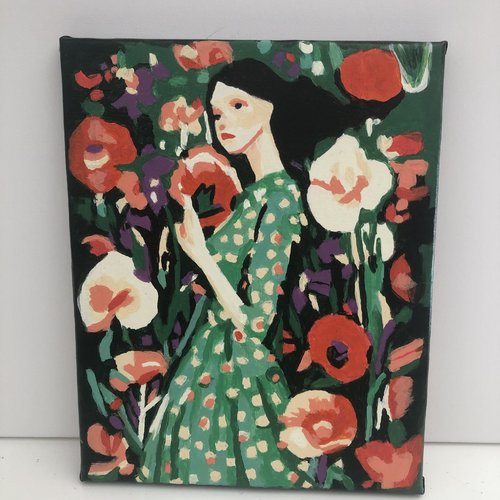 Tableau toile tendue peinture acrylique réf 8947
