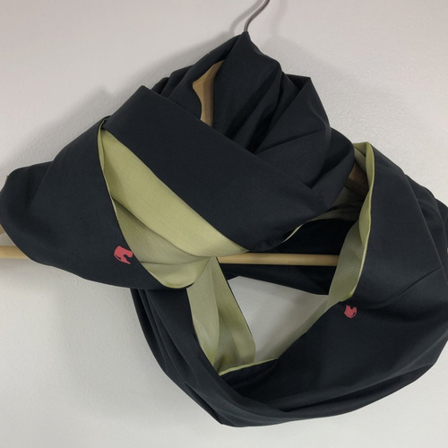 Echarpe tubulaire /snood tissus réversible réf 1776