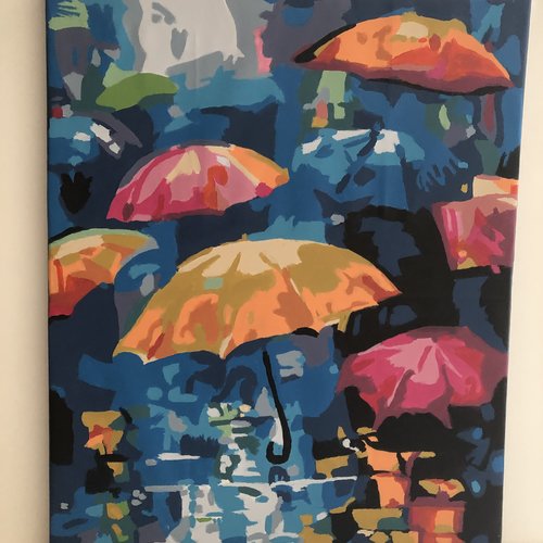 Tableau toile tendue peinture acrylique réf 9079