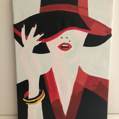 Tableau toile tendue peinture acrylique réf 9086