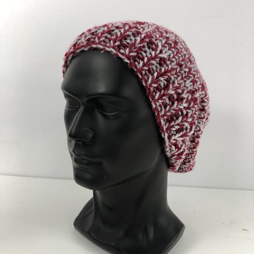 Bonnet homme tricoté main réf 7719