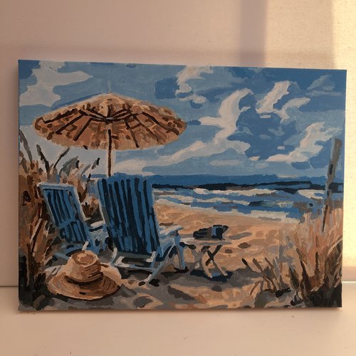Tableau toile tendue peinture acrylique réf 9138