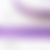 Ruban gros grain violet à pois &amp; effet dentelle blanc - noeud rose de 22 mm vendu au mètre
