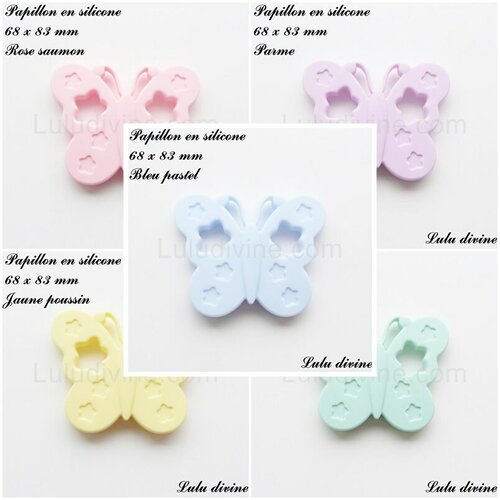 Papillon en silicone de 68 x 83 x 8/13 mm