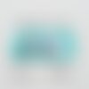 Etiquette tissée  - little boy -  28 x 60 mm, turquoise nuage petit garçon 