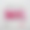 Etiquette tissée  - fait par maman -  28 x 60 mm, rose coeur 
