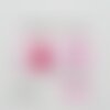Etiquette tissée  - little girl -  28 x 60 mm, rose bulle poupée 