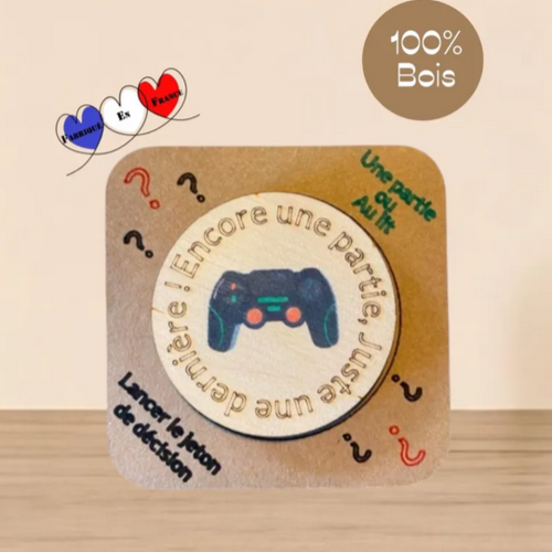 Pièce de décision jeton en bois gamer gaming