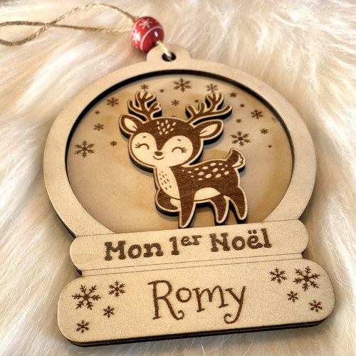 Boule de noël à personnaliser - boule à neige mon premier noël