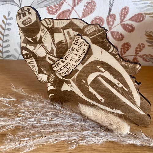 Carte demande parrain personnalisée moto – annonce originale papa, parrain, témoin