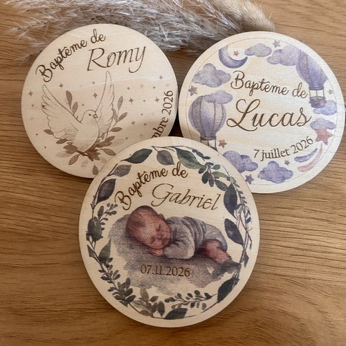 Boîte baptême en bois - boîte bijoux gourmette, médaille, croix…