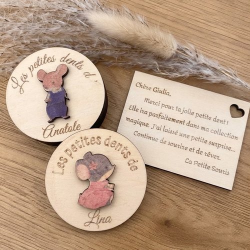 Boîte à dents et la lettre de la petite souris.