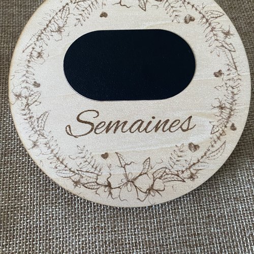 Carte étape grossesse, suivi évolution baby bump + au verso coeur stickers ardoise pour révélation du sexe de bébé