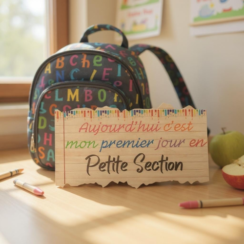 Pancarte rentrée scolaire, panneau rentrée maternelle, école maternelle