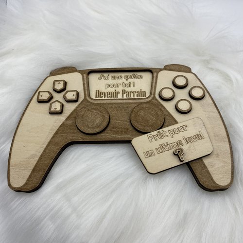Manette gaming personnalisée – annonce originale papa, parrain, témoin