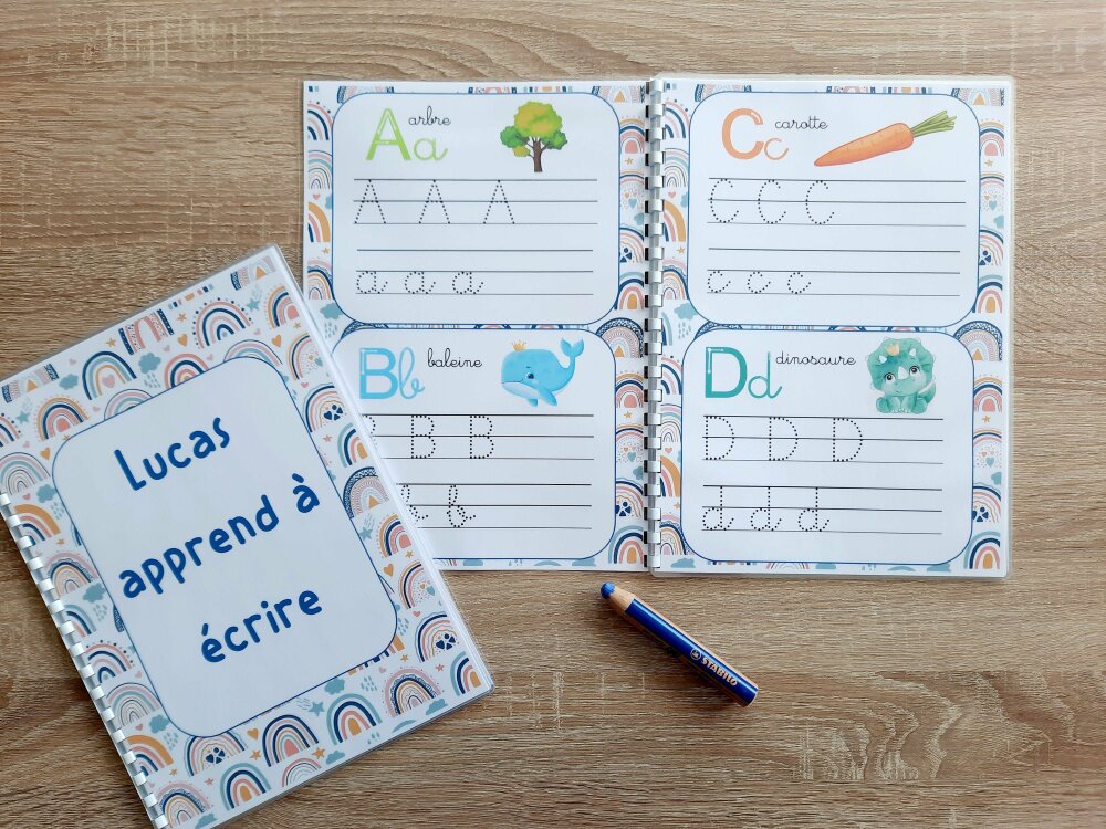 J'APPRENDS à ECRIRE en cursive DINOSAURES: Cahier pour apprendre à