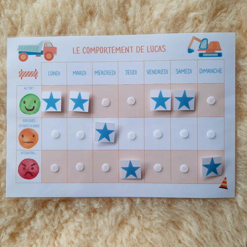Mon comportement – tableau de motivation à la semaine concernant le ...