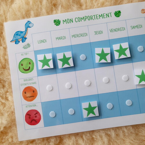 Mon comportement – tableau de motivation à la semaine concernant le ...
