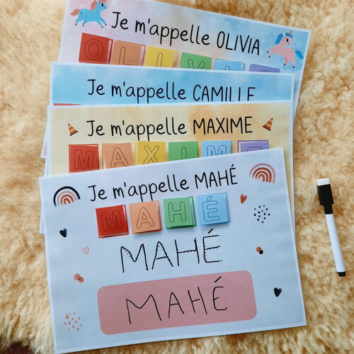 J'écris mon prénom- apprendre à reconnaître et écrire son prénom - graphisme maternelle