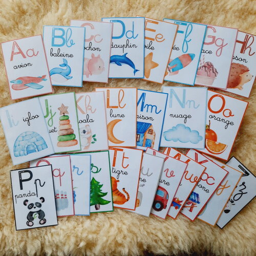 Cartes alphabet / abécédaire des animaux - maternelle - apprendre les lettres de l'alphabet