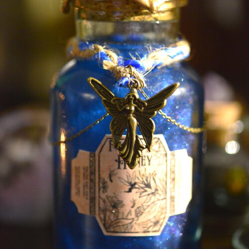 Potion magique miel de fées décoration,élixir enchanté,décoration fantastique, cabinet de curiosités