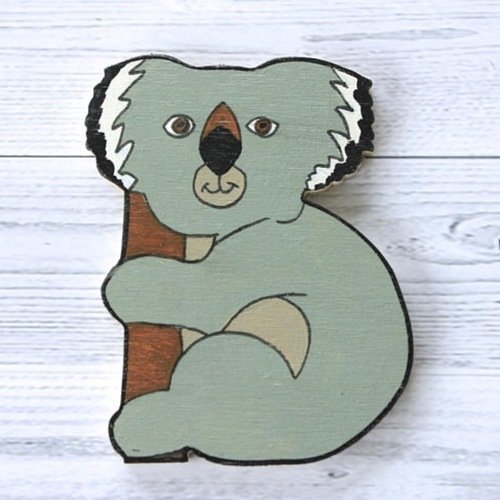 Lettre décorative en bois en forme d'animal pour écrire prénom koala