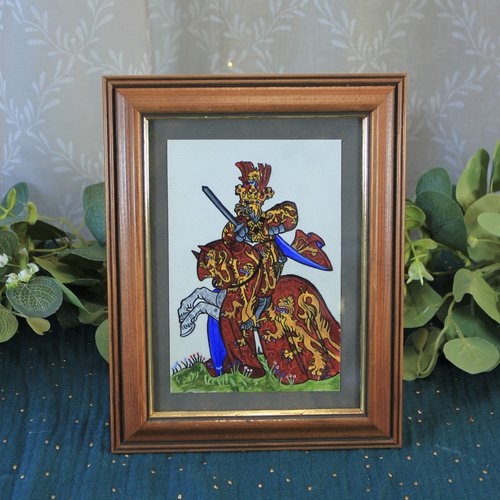 Dessin, façon enluminure, inspiré du grand armorial équestre de la toison d’or, médiéval, histoire, moyen age