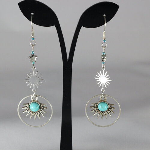 Boucles d'oreilles style bohême solaire