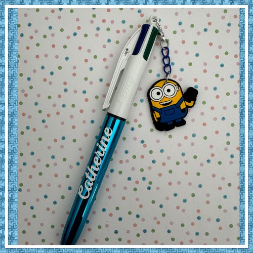 Stylo bic 4 couleurs personnalisable avec breloque mignon