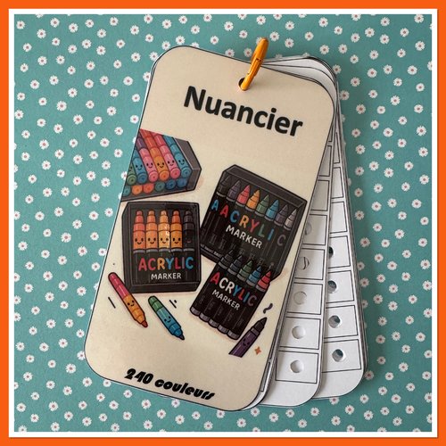 Nuancier guangna 240 ou autres marques - nuancier feutres couleurs