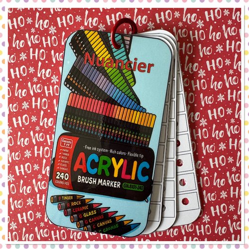 Nuancier pour feutres en 240 couleurs guangna - numéroté - classé par couleurs