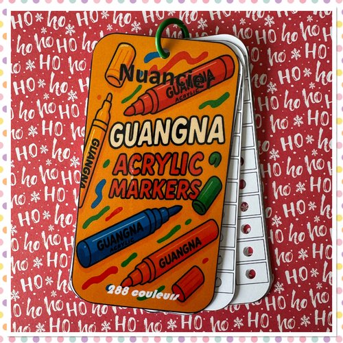 Nuancier pour feutres en 240 couleurs guangna - numéroté - classé par couleurs