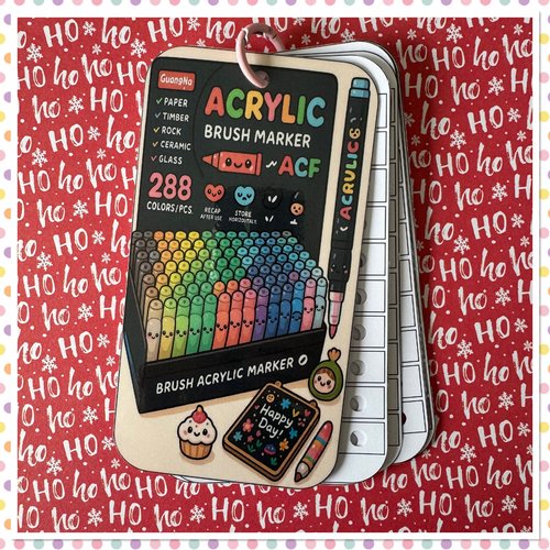 Nuancier pour feutres en 288 couleurs guangna - numéroté - classé par couleurs