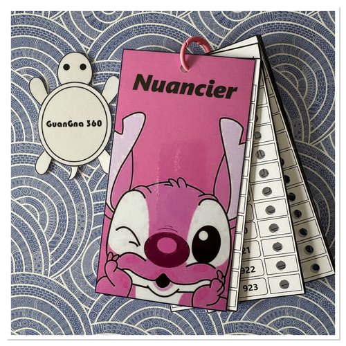 Nuancier pour feutres guangna 360 avec les numéros classés