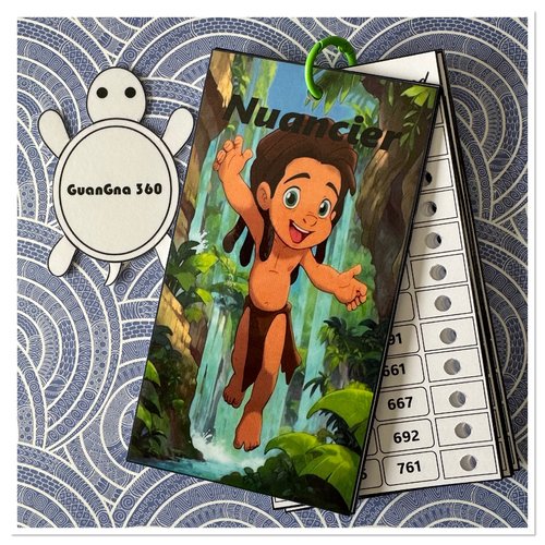 Nuancier pour feutres guangna 360 avec les numéros classés