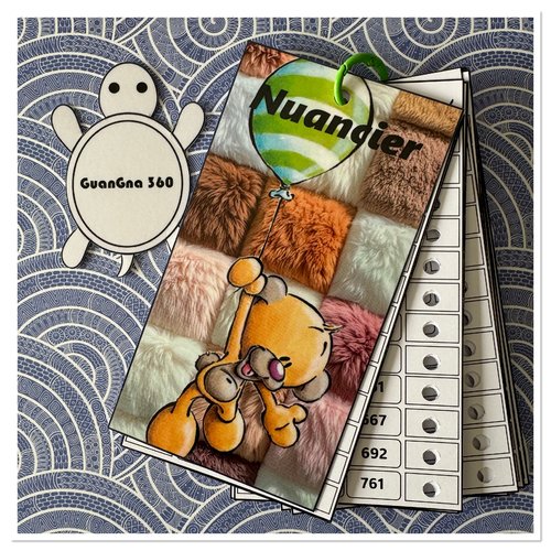 Nuancier pour feutres guangna 360 avec les numéros classés