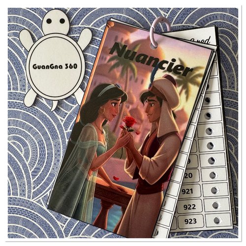 Nuancier pour feutres guangna 360 avec les numéros classés