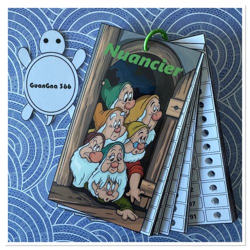 Nuancier pour feutres guangna 366 avec les numéros classés