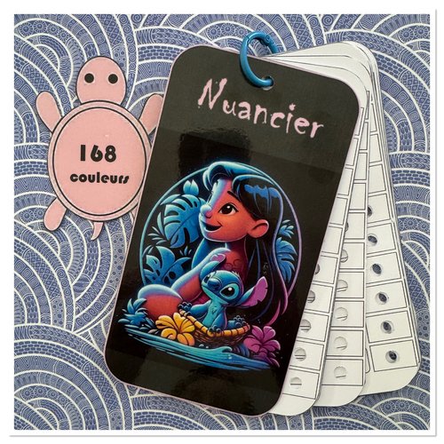 Nuancier pour feutres en 168 couleurs guangna - tooli art - languo - grasp ou toutes autres marques