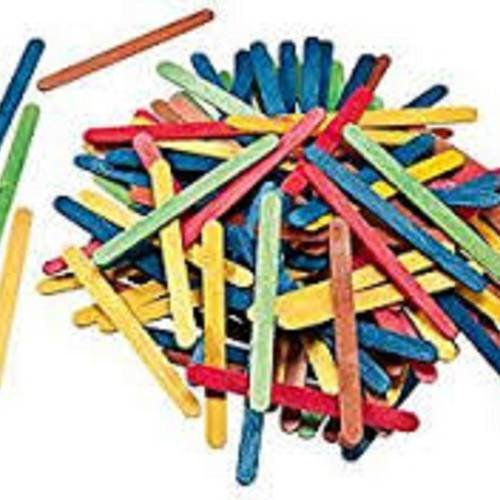 50 batons batonnets esquimau bois multicolore 