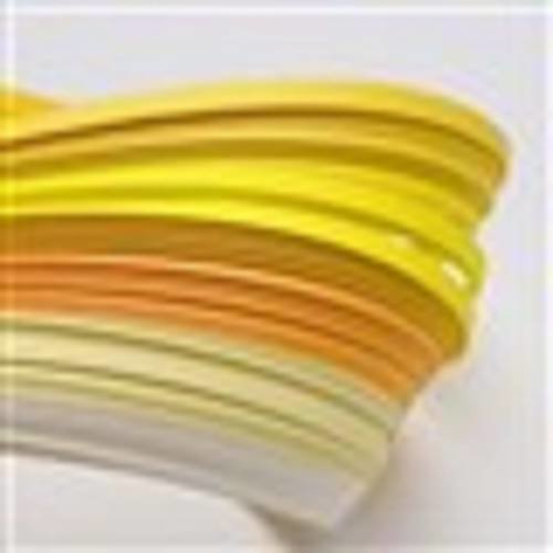 120 bandes papier quilling 5mmx52cm couleurs mix jaune loisir creatif scrap diy 
