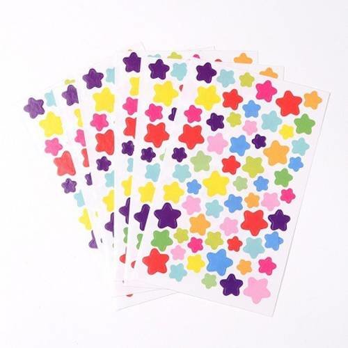 Lot de 180 gommettes etiquettes stickers autocollantes etoiles multicolore neuf 