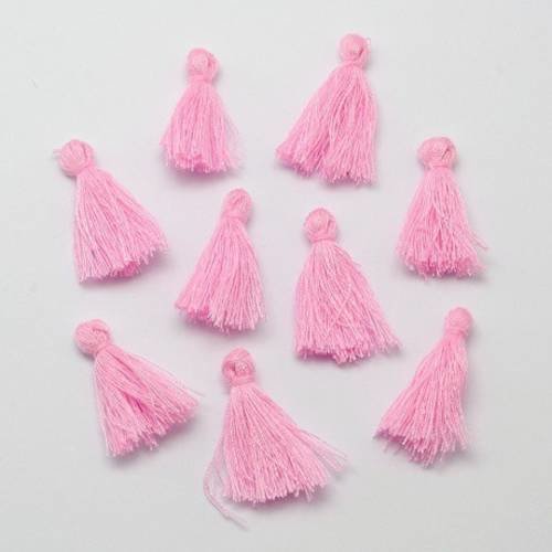 Lot de 5 pompons en coton rose 25 mm couleurs aux choix neuf 