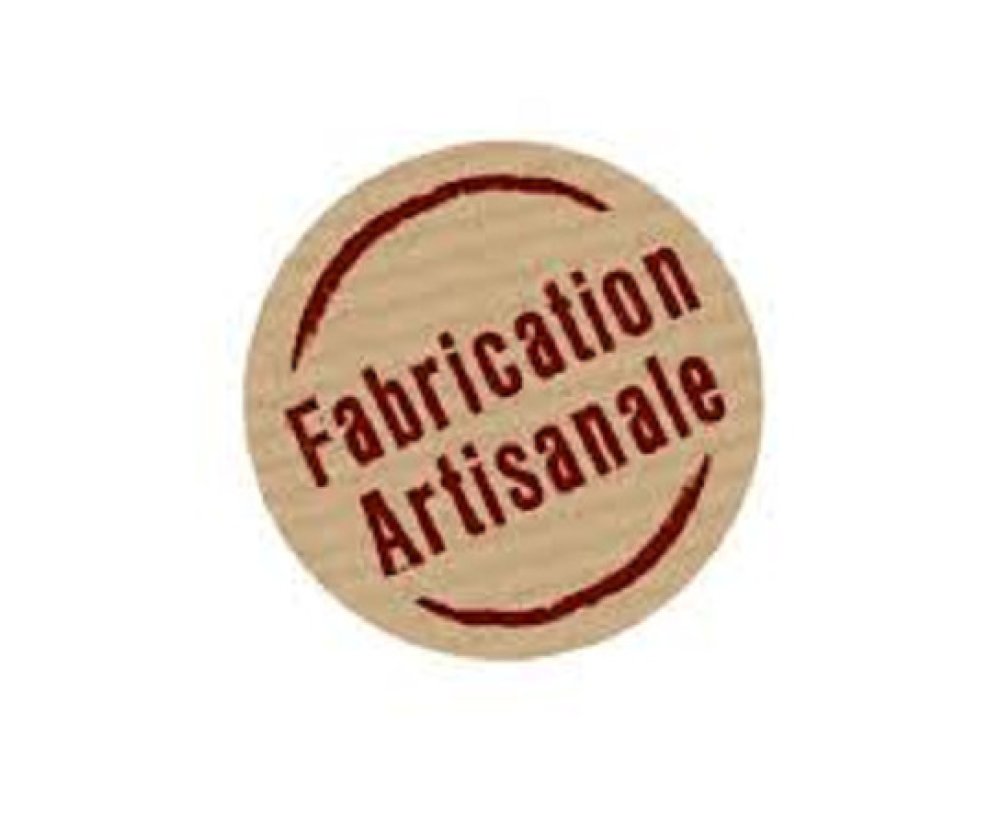 lot 50 etiquettes stickers fabrication artisanale rond marron ecru brun neuf 