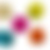 200 perles rondes fentes en bois multicolores mixe 6 mm neuf 