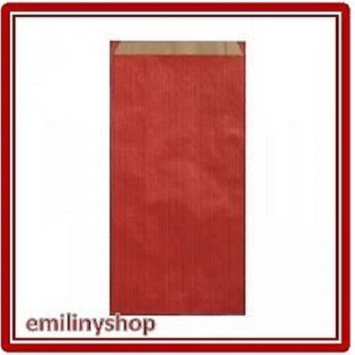 Lot 25 pochettes sacs sachets enveloppes kraft 12x4x21 rouge 