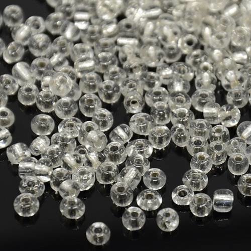 20 gr perles de rocaille en verre cristal 4 mm neuf 