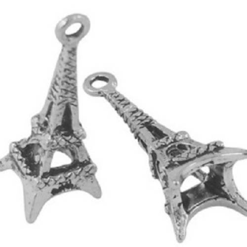 Lot de 10 breloques charms pendentifs perles scrapbooking tour eiffel paris neuf 